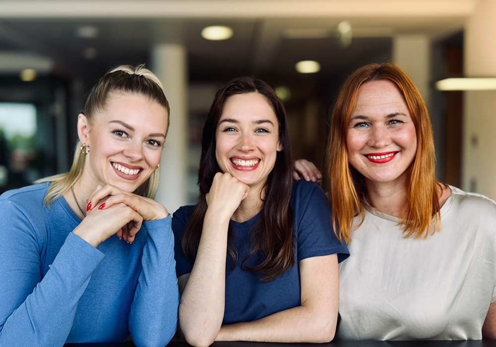 Blueforte People & Culture Team: Nathalie, Josefin und Désirée