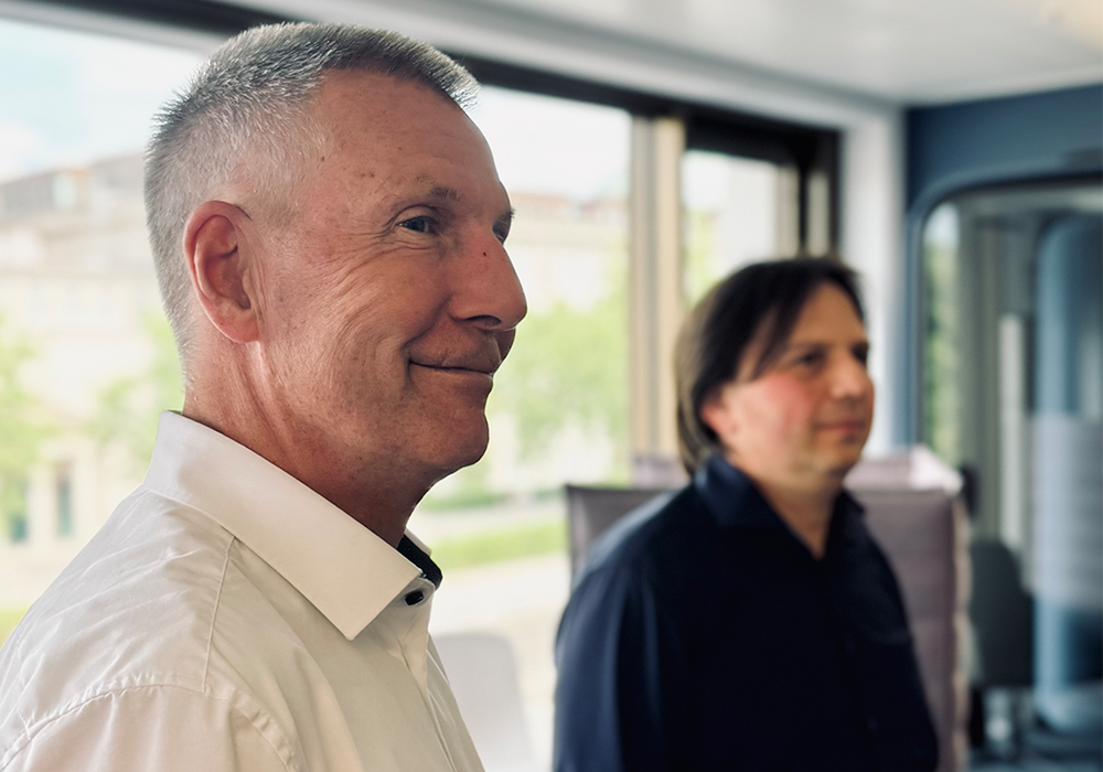 Foto von Klaus-Dieter Schulze im seitlichen Profil.